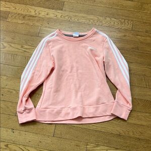 Adidas Pink Sweatshirt with White Stripes